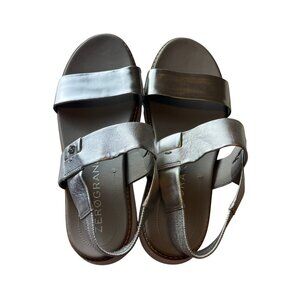 Cole Haan Zerøgrand Silver Leather Sandals 7.5B W06498